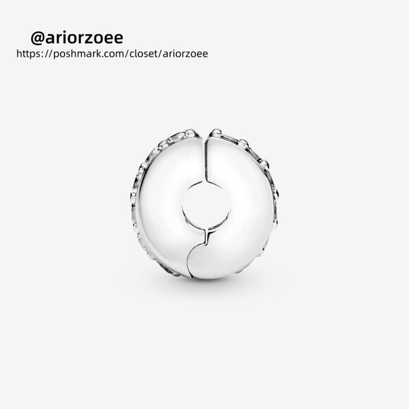 Pandora Clear Sparkling Row Clip Charm - Picture 3 of 7